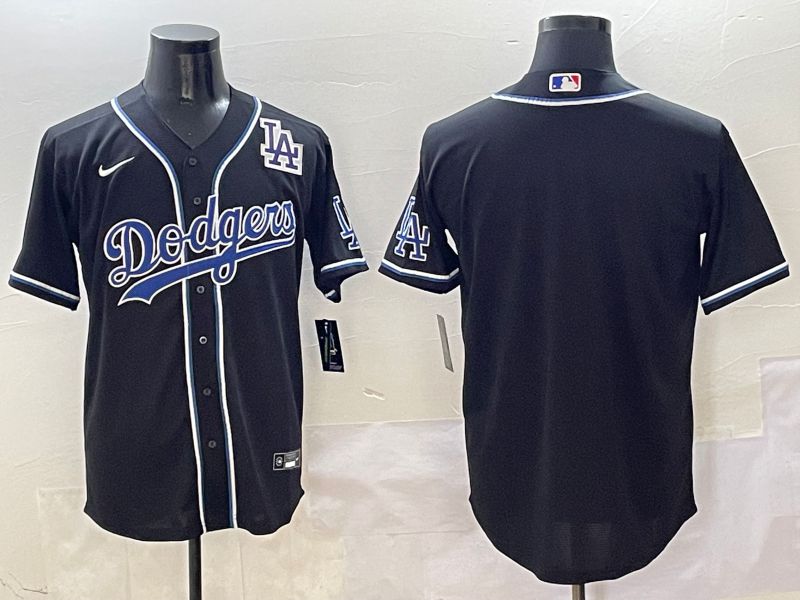Men 2025 Los Angeles Dodgers Blank Black Three generations Fashion Nike MLB Jersey style 9